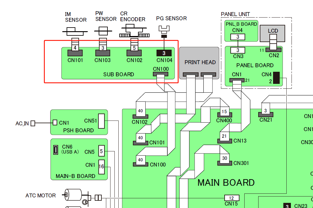 EPSON B6000 F6000 F6200 F6300 T3000 T5000 T7000 T3200 T5200 T7200 SUB BOARD - 2144073