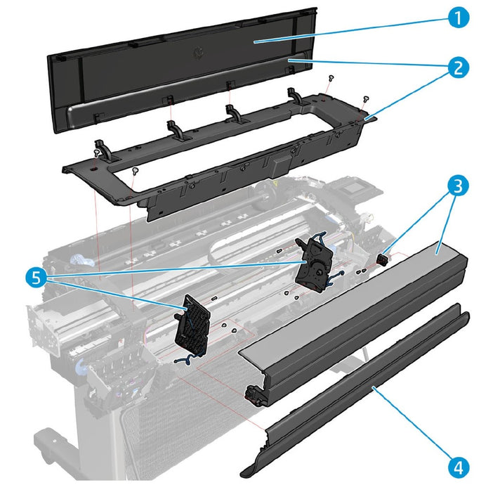 Cover frame V-cutter 6inks Service Kit for the HP DesignJet Z6, Z9+ Series (T8W18-67011)