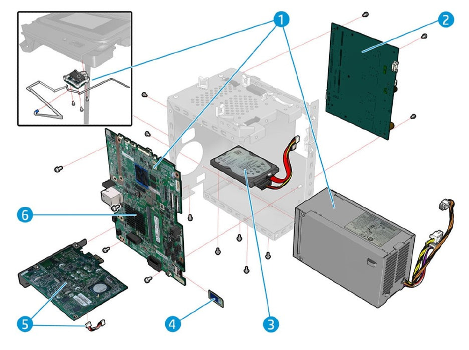 Formatter w PSU wo CryptoAsic Service Kit for the HP DesignJet Z6, Z9+ Series (T8W15-67008)