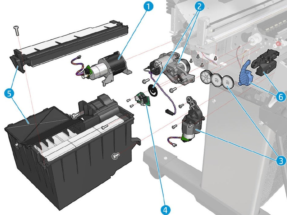 Starwheel Motor Service Kit for the HP DesignJet Z6, Z9+, T1700, Z5600, Z2600 Series (T8W15-67020)