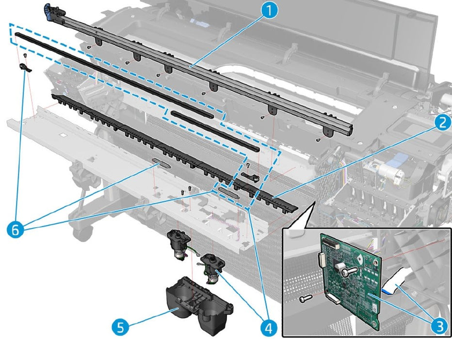 Rack Rail 24 cutter with support for the HP DesignJet Z6, Z9+ Series (T8W15-67054)