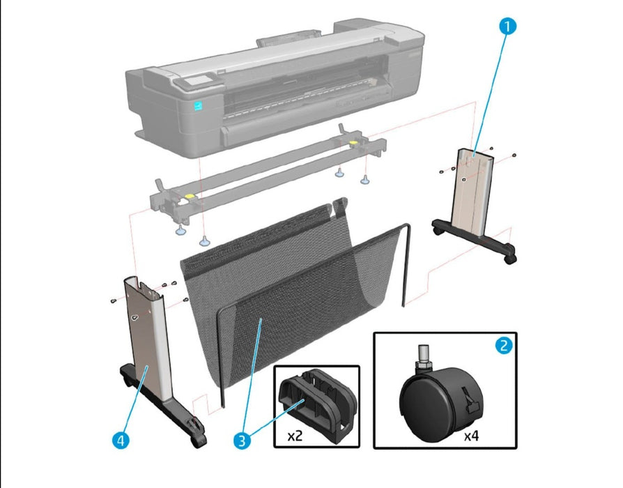 Stand HW kit for the HP DesignJet T730, T830 Series (F9A30-67059)