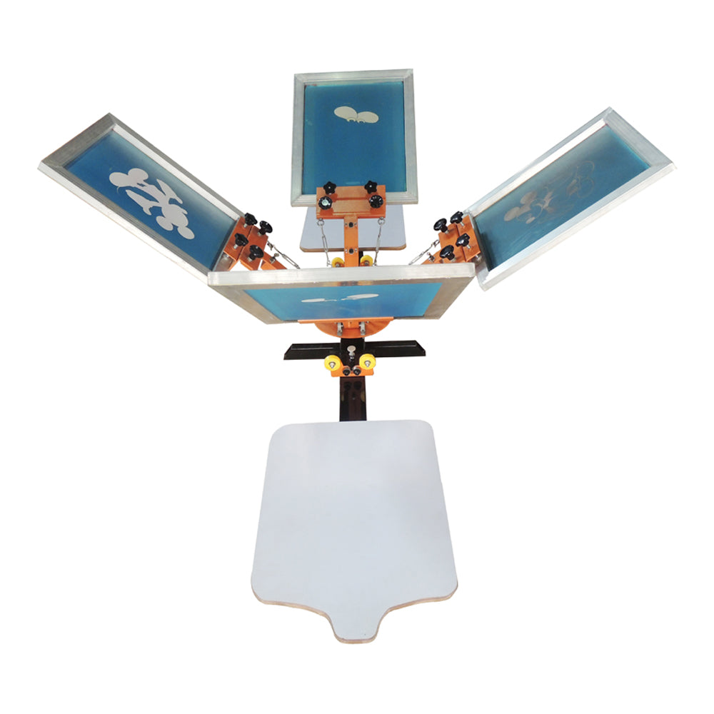 4 Color 2 Station Micro-Adjustable Screen Printing Machine