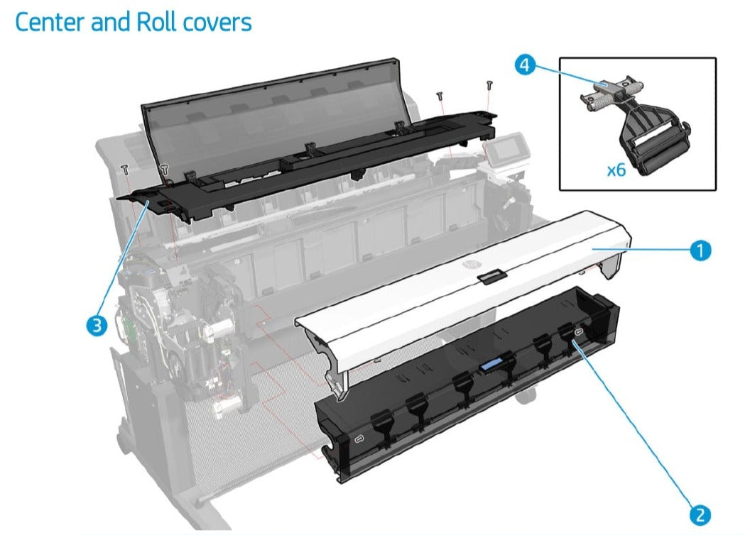 TX600 Top Roll Cover - For the HP DesignJet T1600 / T2600 Series (Y3T75-67015)