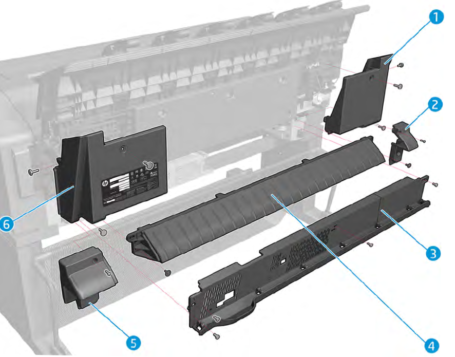 TX600 Rear Cover SV kit - For the HP DesignJet T1600 / T2600 Series (Y3T75-67016)