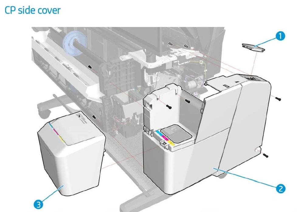 TX600 Ink Door CP - For the HP DesignJet T1600 / T2600 Series (Y3T75-67010)