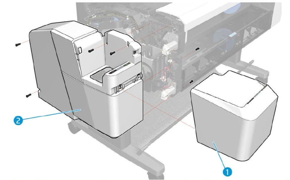 TX600 Ink Door SVS side - For the HP DesignJet T1600 / T2600 Series (Y3T75-67018)