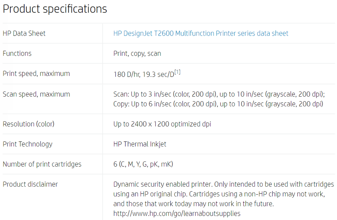 HP DesignJet T2600dr 36" PostScript Multifunction Printer (3EK15A) - Refurbished (90 Days, 1, 2, 3 or 4 Years Warranty)