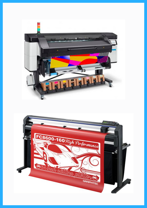 BUNDLE - HP Latex 800 64" Wide Format Printer + 64" Graphtec FC8600-160 Vinyl Cutting Plotter - Refurbished (1 Year Warranty)