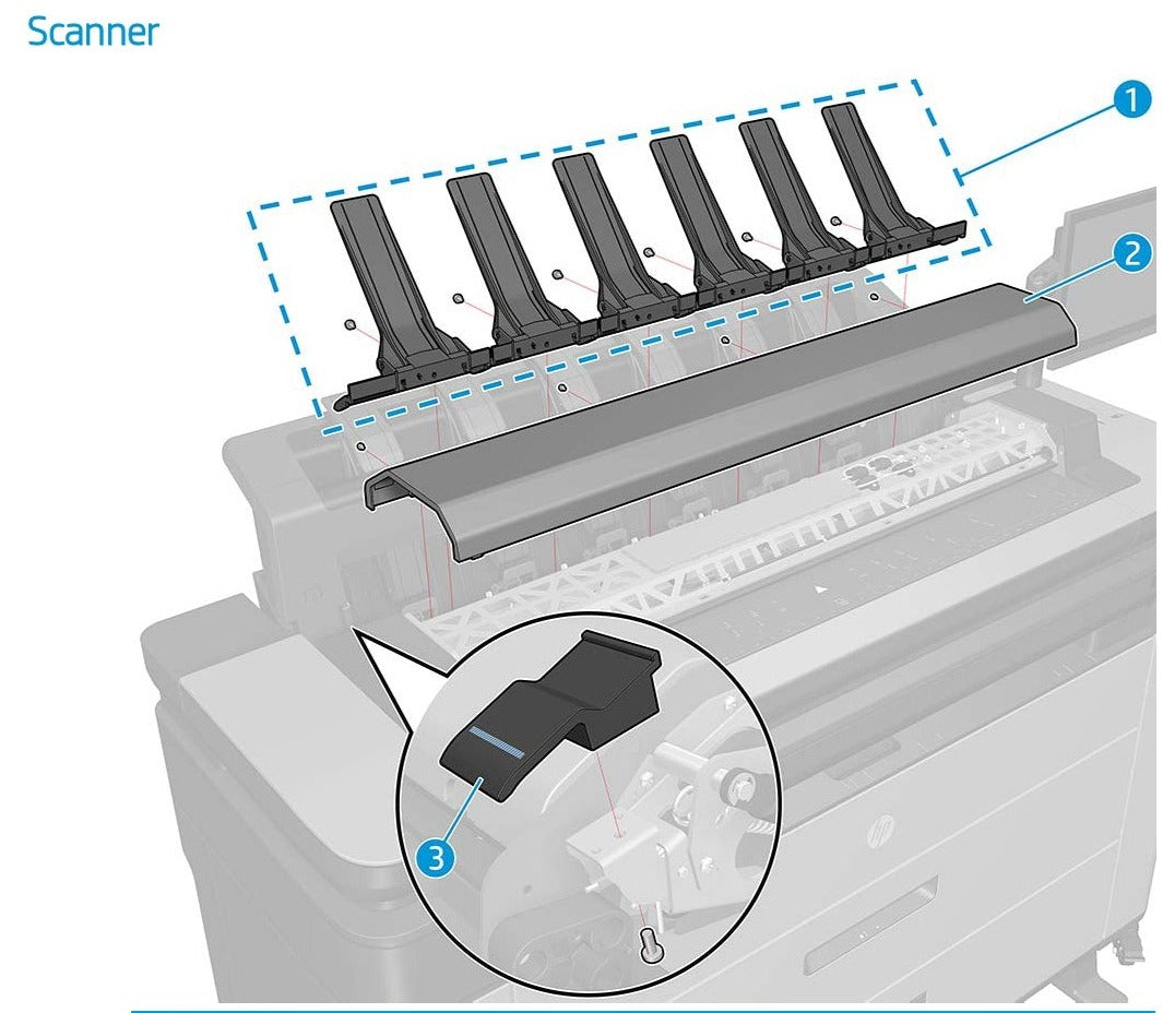 TX600 Top Cover Scanner - For the HP DesignJet T1600, T2600 Series (Y3T75-67014)