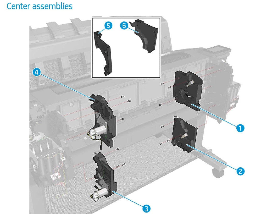 Front panel arch cover (1 roll) - For the HP DesignJet T1920, T930, T1600, T2600 Series (CR355-67004)