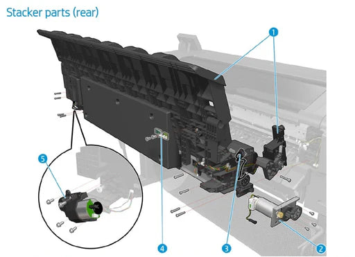 Stacker Assembly - For the HP DesignJet T3500 Series (B9E24-67025)