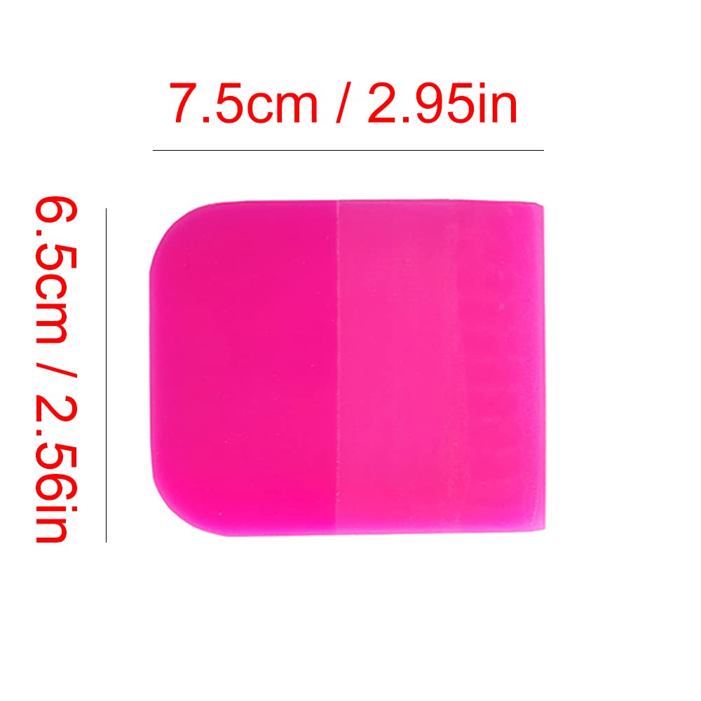 PPF Rubber Squeegee Soft TPU Anti-Scratch Water Wiper Blade Silicone Spatula Cleaner Car Vinyl Wrap Window Tinting Tool (6.5 x 7.5cm)