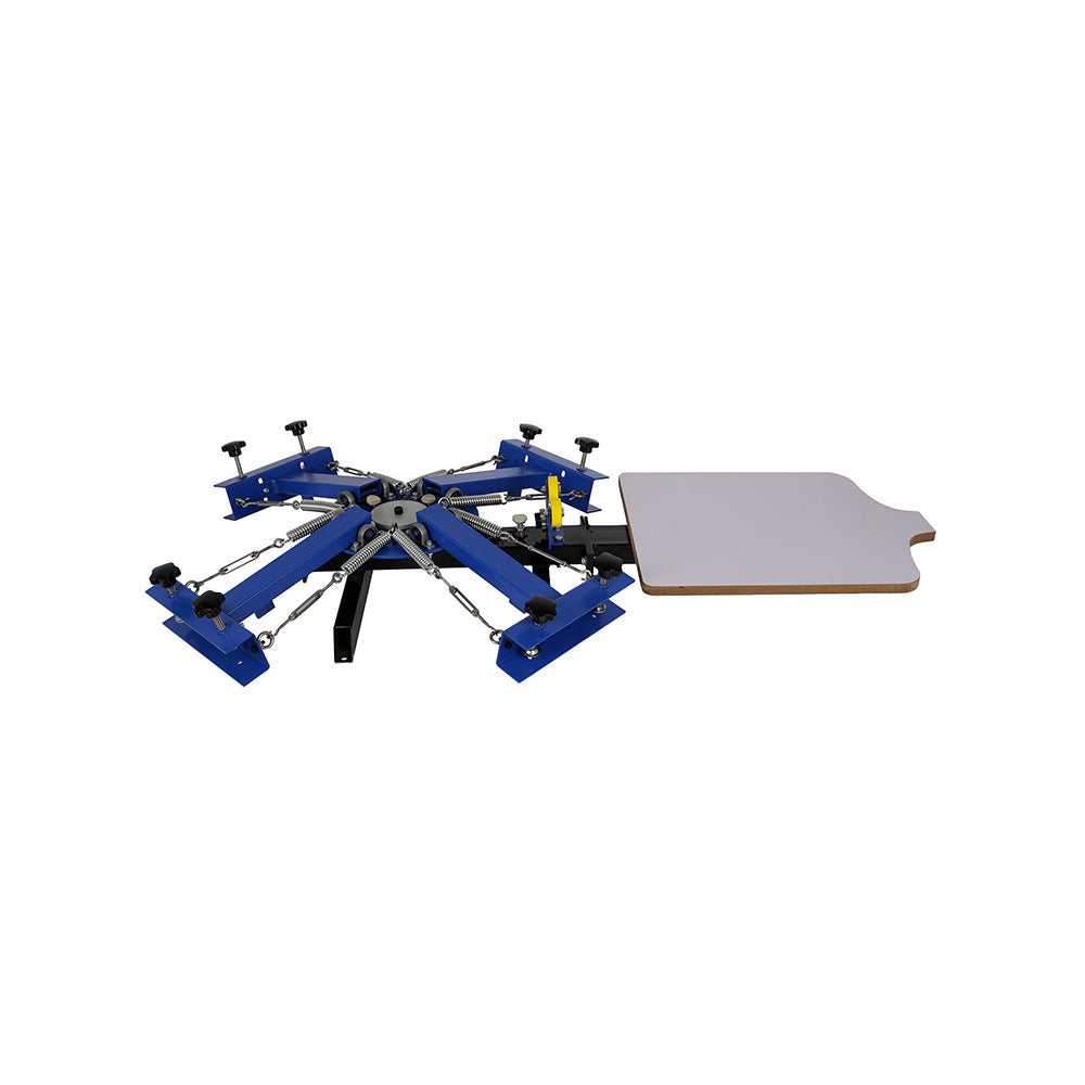 4 Color Manual Screen Printing Press, Silk Screening Pressing DIY with 1 Station