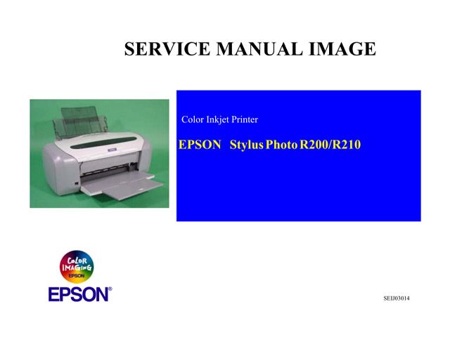EPSON R200/R210 Service Manual — Wide Image Solutions