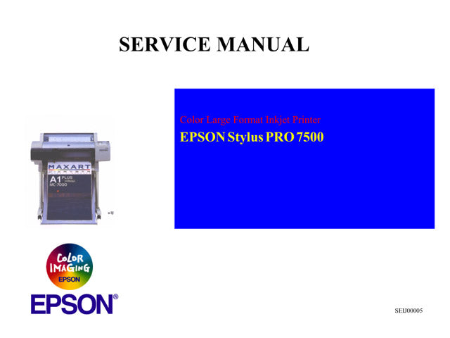 EPSON StylusPro 7500 Service Manual