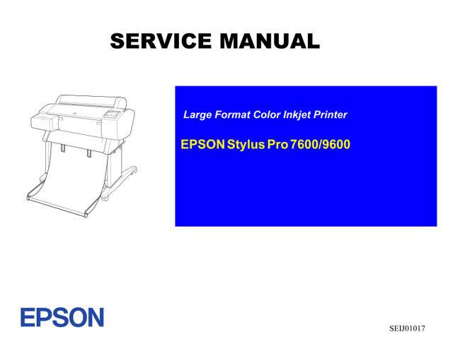 EPSON StylusPro 7600 9600 Service Manual