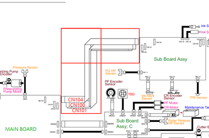 CR HARNESS Cable (CN100. CN101, CN104) for EPSON P6000 P7000 P8000 P9000 7700 7890 7900 9700 9890 9900 P6070 P7070 P8070 P9070 - 2142275, 2142267, 2142269