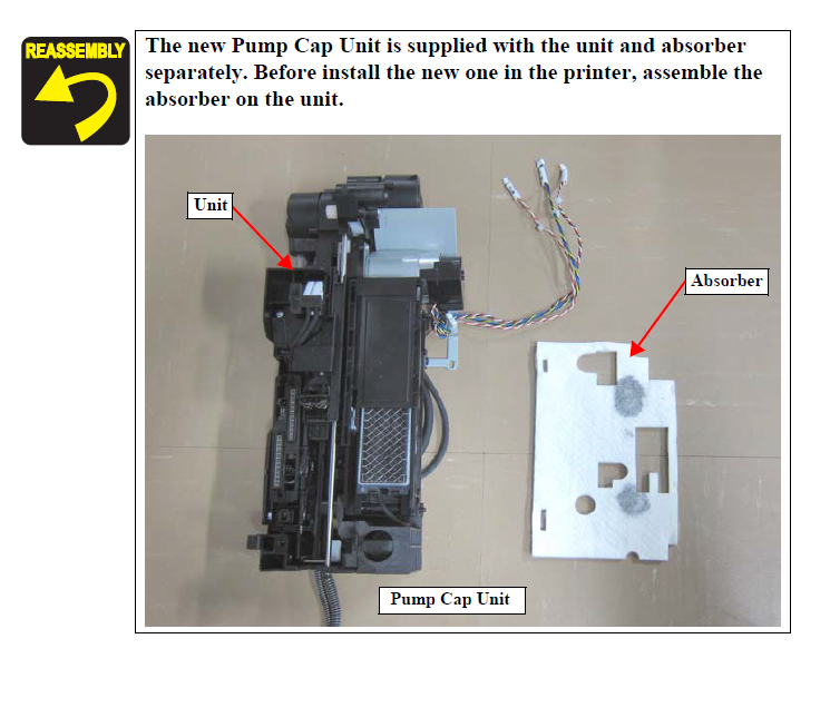 EPSON SC P10000 P10070 P20000 P20070 Pump CAP ASSY / Cleaning Unit - 1917936 / 1879160 / 1859552