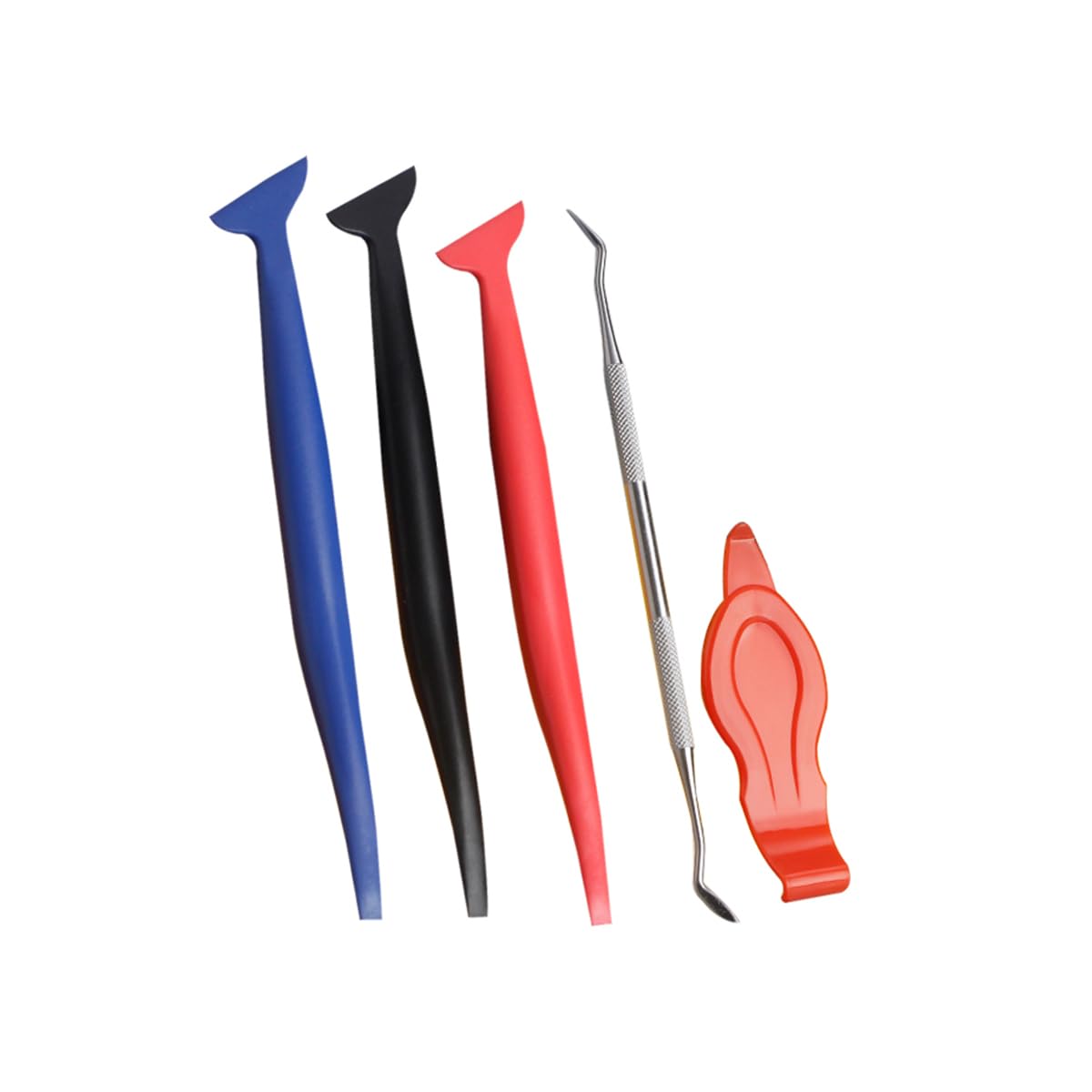 Micro Squeegee 5pcs/Set Different Hardness Car Vinyl Wrap Tool Kit Corner Squeegee for Installing Vehicle Stickers and Auto Window Wraps