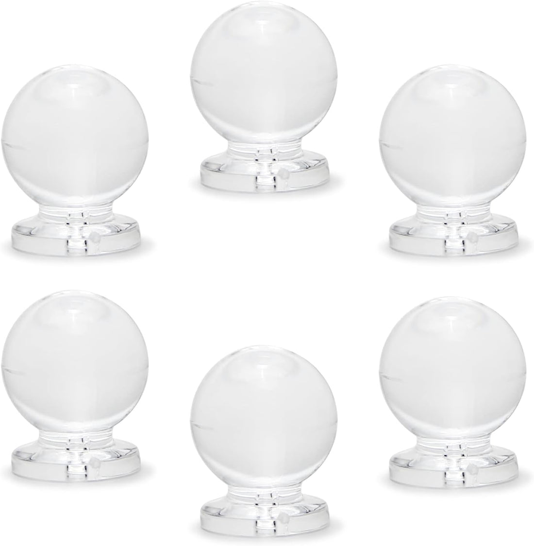 6 x 15 mm Tiny Pull Handle Round Acrylic Knob Mini Shiny Knob Cute Decoration for Jewelry Box, Gift Case and Makeup Box