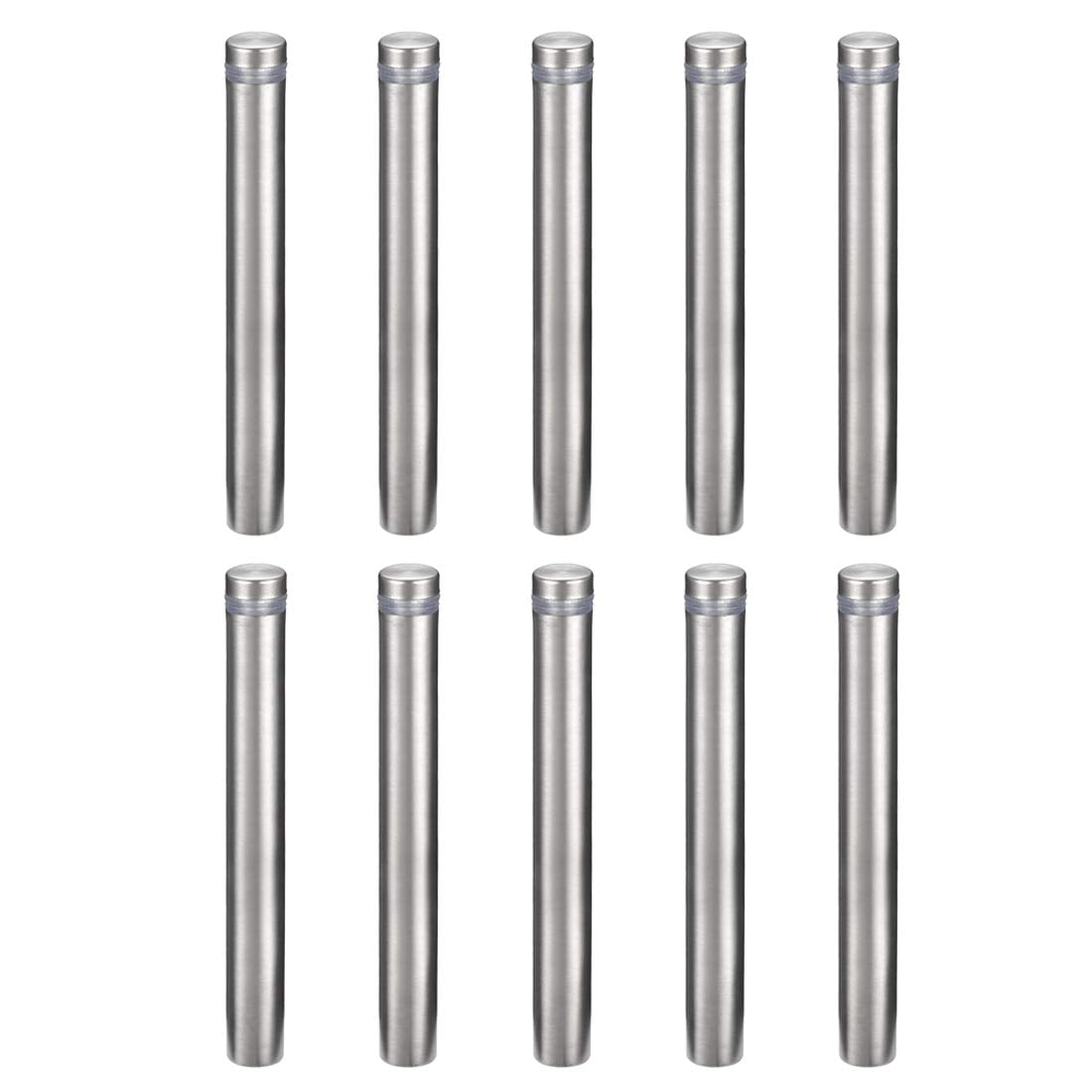 Wall Mount Acrylic Sign Standoff Screws Holders Glass Nails - 10pcs (12x100mm)