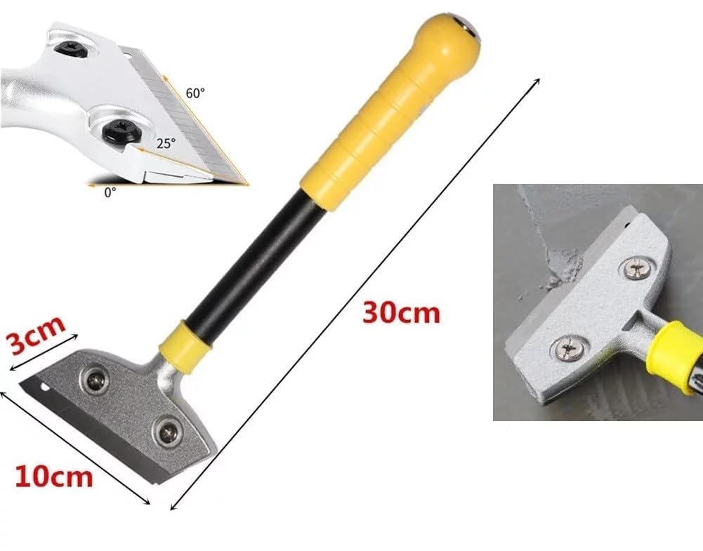 Heavy Aluminum Alloy Razor Scraper Metal Blades for Removing Paint, Stickers, Decals, Labels on Floors, Glass, Tiles, Walls (10 x 30cm / 10 x 60cm)
