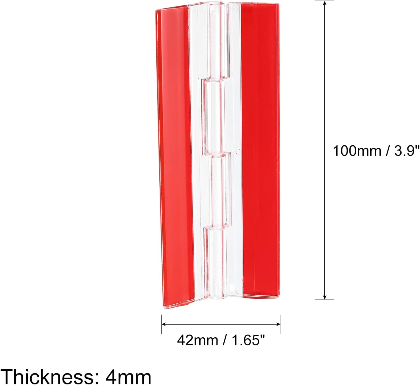 Normal Acrylic Hinge Transparent Folding Lightweight (100x42mm) - 4pcs