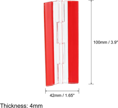 Normal Acrylic Hinge Transparent Folding Lightweight (100x42mm) - 4pcs