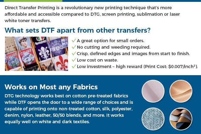 24in(60cm) DTF Printer Direct to Film Transfer Printer DTF Transfer Printing Machine with Powder Shaker and Dryer Powder Shaking Machine for T-shirt Transfer Printing DIY (Photoprint RIP or Maintop 6.1 Software)