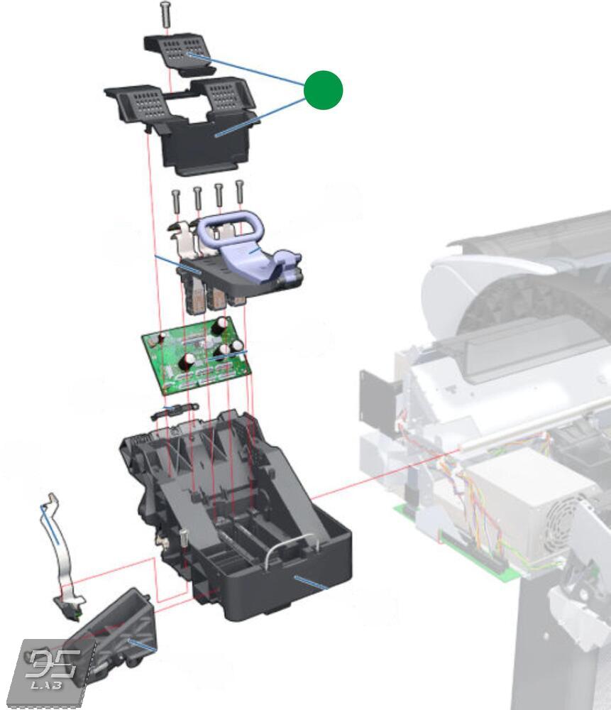 Carriage PCA Cover for the HP DesignJet T620, T770, T1200, T1120, T2300 Series (CK837-67003)