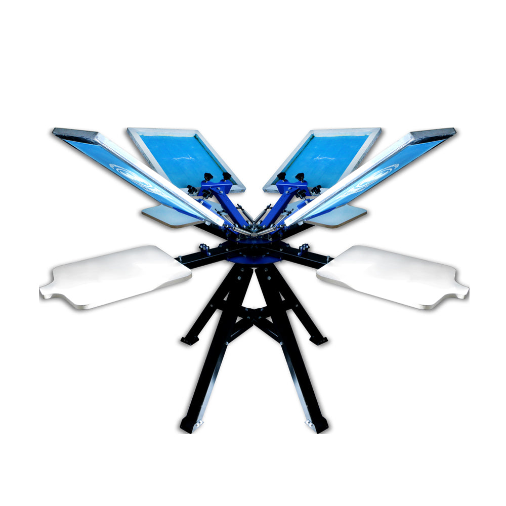 4 Color 4 Station Screen Double Wheel Printing Machine Press Silk Screen Printer
