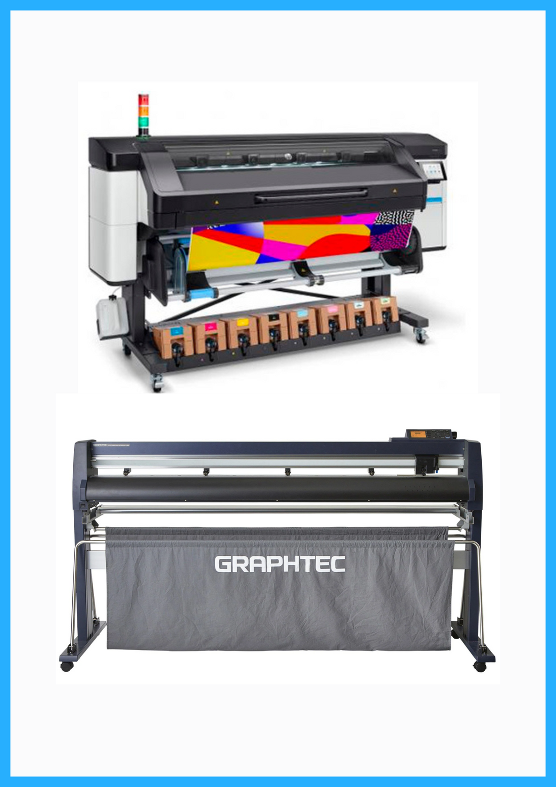 ON SALE - BUNDLE - HP Latex 800 64&quot; Wide Format Printer - Refurbished (1 Year Warranty) + 64&quot; Graphtec FC9000-160 Wide Cutter - New