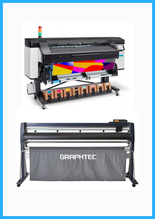 BUNDLE - HP Latex 800 64" Wide Format Printer + 64" Graphtec FC9000-160 Wide Cutter