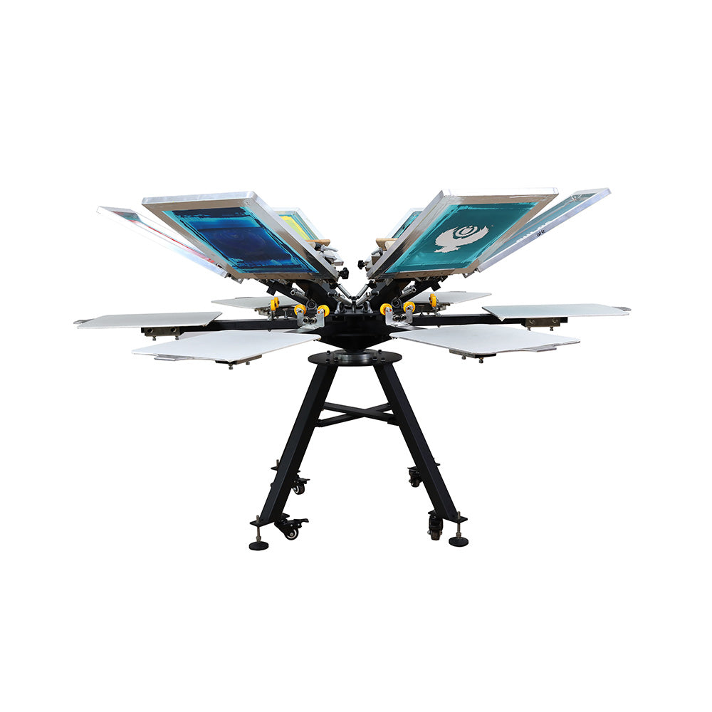6 Color 6 Station Micro-Registration Screen Printing Machine with Alum Plate