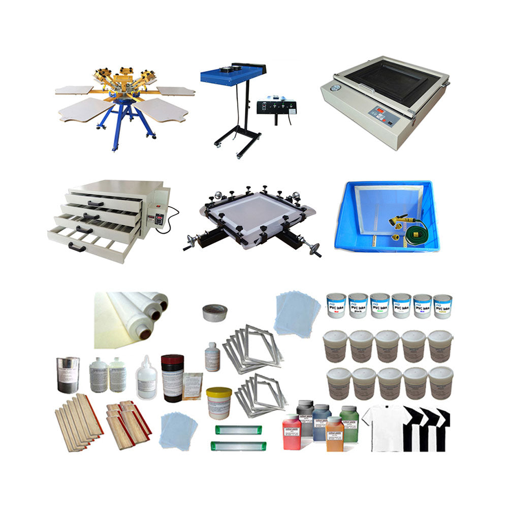 6 Color Silk Screen Printing Kit Silk Screen Printer &amp; Press Tools Materials (SPK-RD-KIT-019)