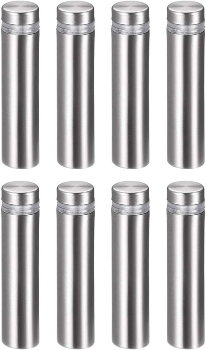 Wall Mount Acrylic Sign Standoff Screws Holders Glass Nails - 8pcs (12x53mm)
