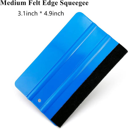 Vinyl Wrap Felt Edge Squeegee for Decals, Adhesive Vinyl, Window Film, Wallpaper - 3pcs (4inch - 5inch - 6inch)