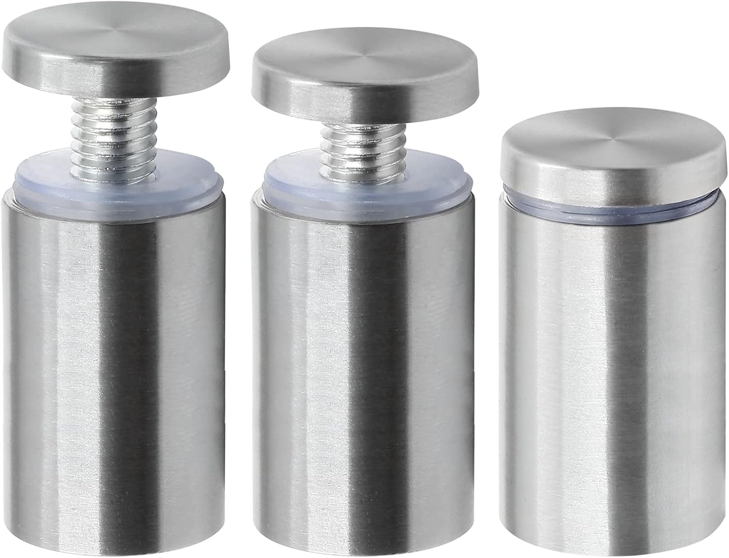 Stainless Steel Standoff Screws Wall Sign Advertising Nail for Hanging Acrylic Picture Frame (Silver) - 12pcs (1/2" x 2")