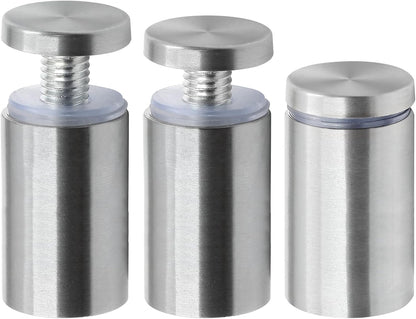 Stainless Steel Standoff Screws Wall Sign Advertising Nail for Hanging Acrylic Picture Frame (Silver) - 12pcs (1/2" x 2")