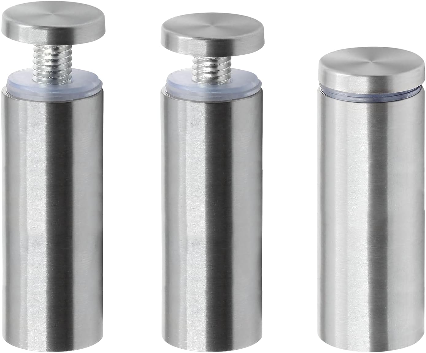 Stainless Steel Standoff Screws Wall Sign Advertising Nail for Hanging Acrylic Picture Frame (Silver) - 12pcs (3/4" x 2-2/5")