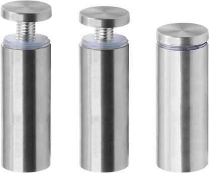 Stainless Steel Standoff Screws Wall Sign Advertising Nail for Hanging Acrylic Picture Frame (Silver) - 12pcs (3/4" x 2-2/5")