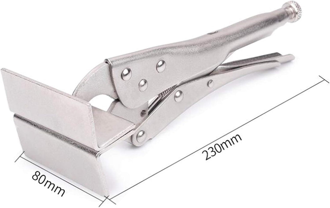 Banner Tensioner Tool 90-Degree Angle Pliers Foldable Flange Bending Sheet Metal Welding Pliers Metal Hand Tool (23 cm)