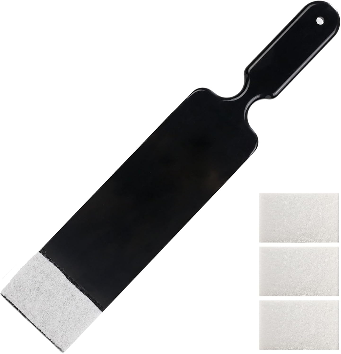 Long Reach Auto Bulldozer Squeegee, Mini Paddle Scrubber for Window Tint Film Installing and Vehicle Windshield/Rear Window Glass Cleaning - 1pc Bulldozer Tint Tool + 3pcs Scrub Pads