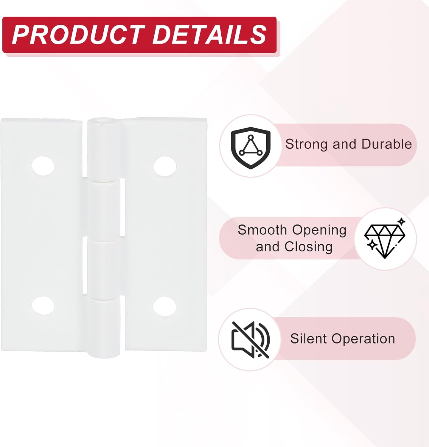 Normal Acrylic Hinge Transparent Folding Lightweight (45x38mm) - 4pcs
