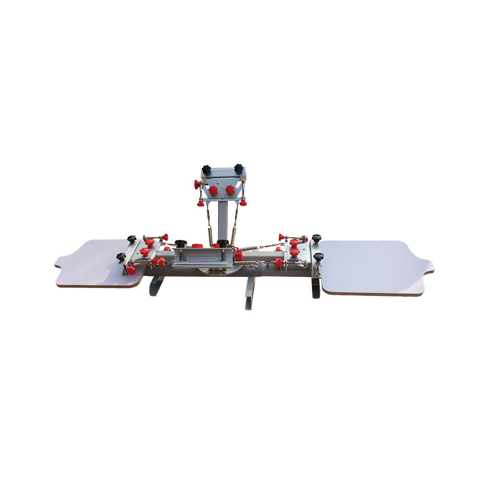 4 Color 2 Station Silk Screen Printing Press Machine with Micro Registration