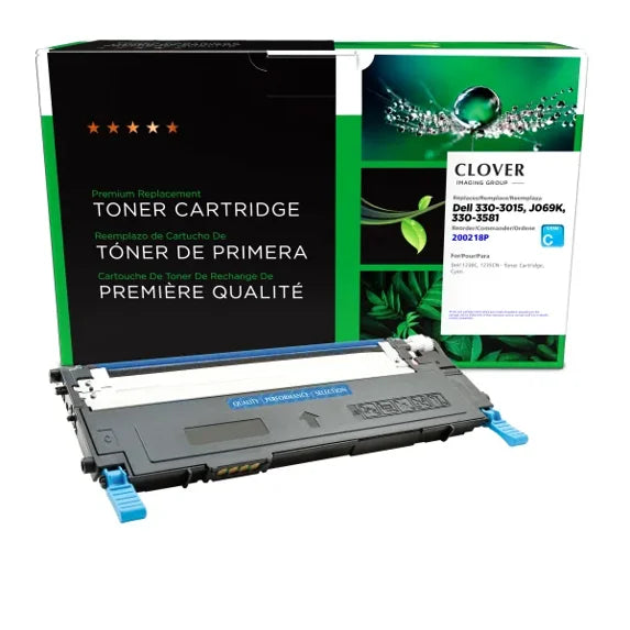 Clover Remanufactured Cyan Toner Cartridge for Dell 1230/1235