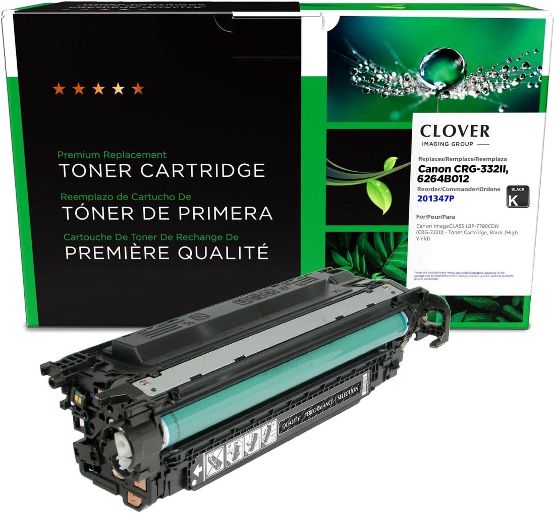 Clover Remanufactured High Yield Black Toner Cartridge for Canon CRG-332II (6264B012)