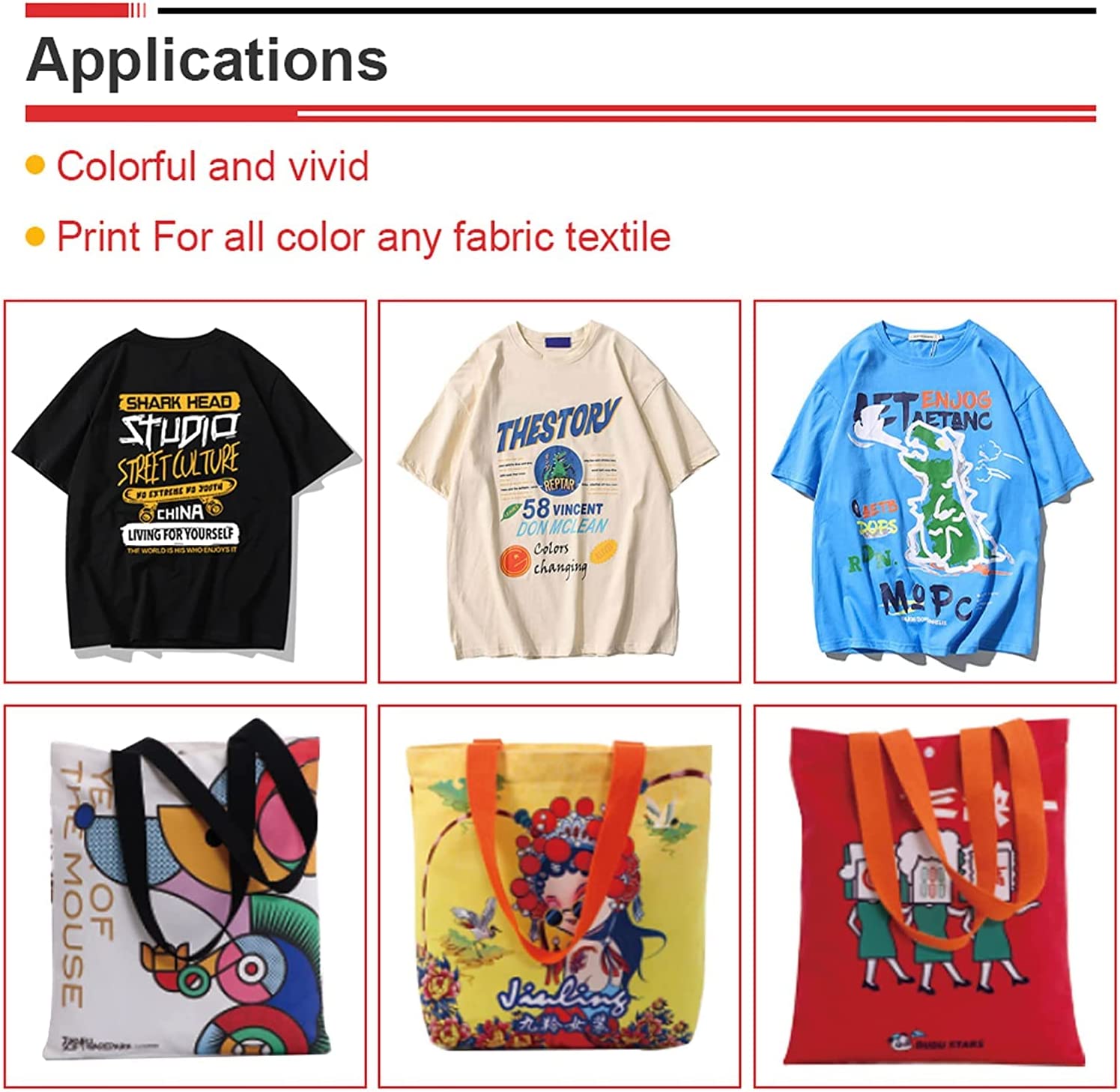 A3+ DTF T-Shirts L1800 Printer+Timed White Ink Cycle Machine for Fabrics, Leather, Toys, Swimwear, Handicrafts, Pillow, Other Textile.(DTF Printer + 6X 100ml Ink+100pcs PET Film+1BAG Powder) - Black