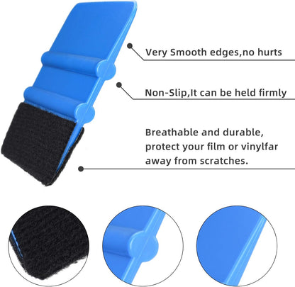 Blue Medium Vinyl Wrap Squeegee (10cmx7cm) - 3pcs